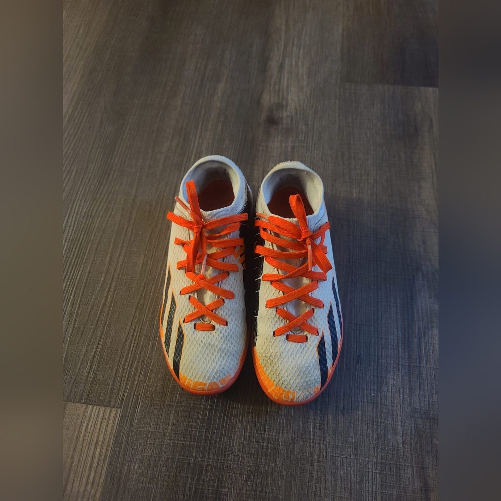 Adidas X SPEEDPORTAL MESSI.3 TF KID'S Soccer TURF CLEATS. SZ 1.5 White Solar Red